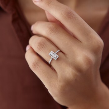 0.37 Ct Pırlanta Heka Yüzük - 4