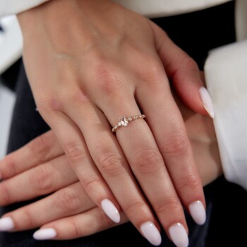 0.37 Ct Pırlanta Morganite Yüzük - Siempre (1)