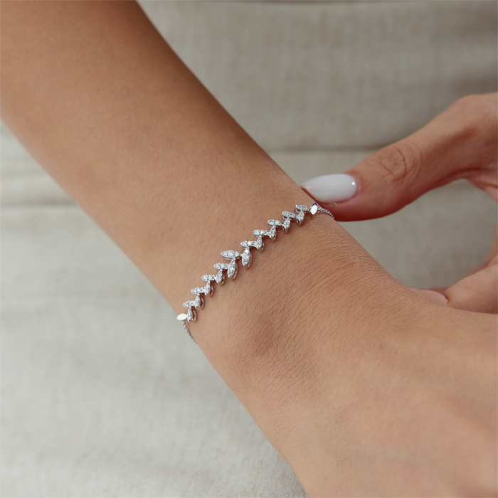 0.39 Karat Leaf Pırlanta Bileklik - Özkonak