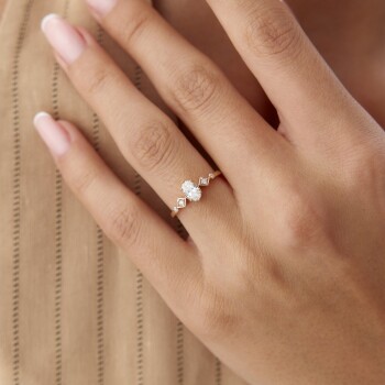 0.40 Ct Pırlanta Oval Tasarım Yüzük - Siempre (1)