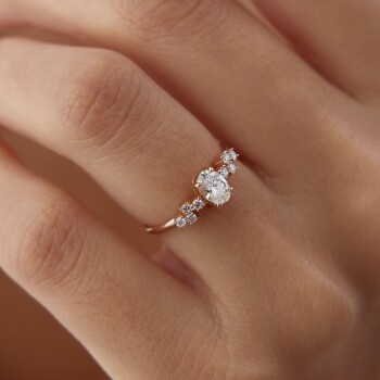 0.40 Ct Pırlanta Queen Oval Yüzük - Siempre (1)