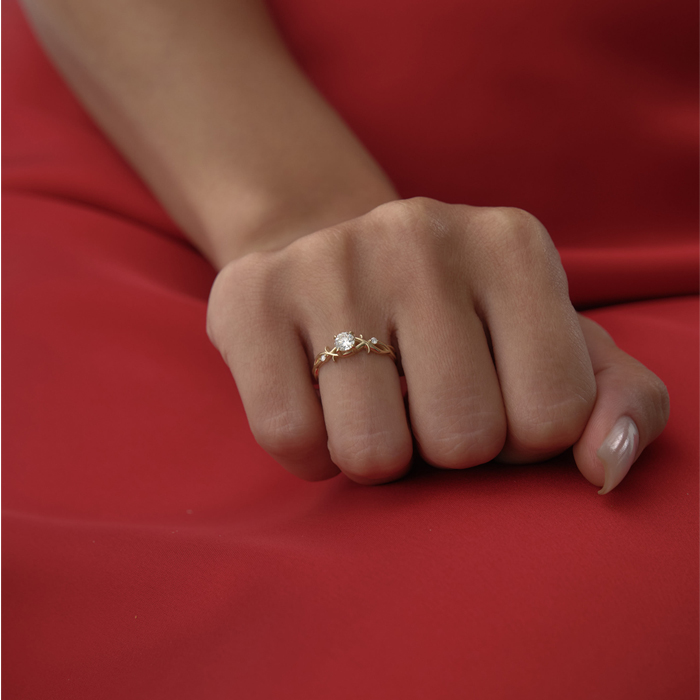 0.42 ct Dikenli Dal Pırlanta Yüzük - Siempre