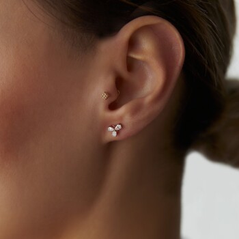 0.43 Ct Pırlanta Yaprak Küpe - Siempre