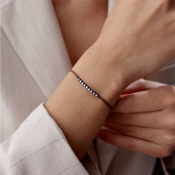 0.45 Ct Elmas Dokuz Taşlı Line Bileklik - Özkonak (1)