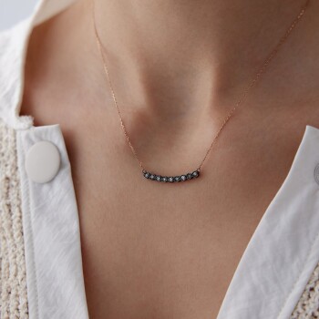 0.45 Ct Elmas Line Kolye - Özkonak (1)