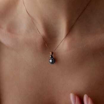 0.47 Ct Elmas Tub Kolye - 3