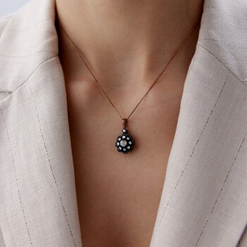 0.48 Ct Elmas Gül Kolye - Özkonak