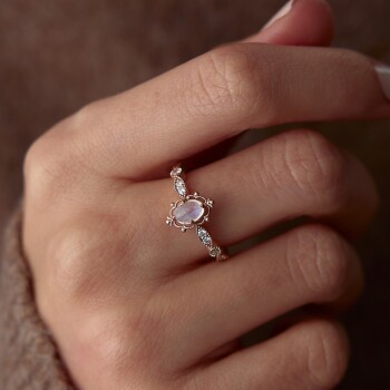 0.48 Ct Pırlanta Ay Taşı Yüzük - Siempre (1)