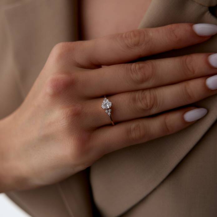 0.48 Ct Pırlanta Oval Yüzük - 3