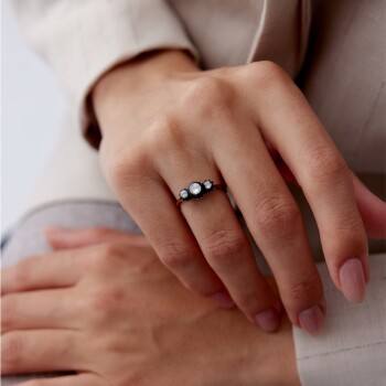 0.50 Ct Elmas Trio Yüzük - Özkonak