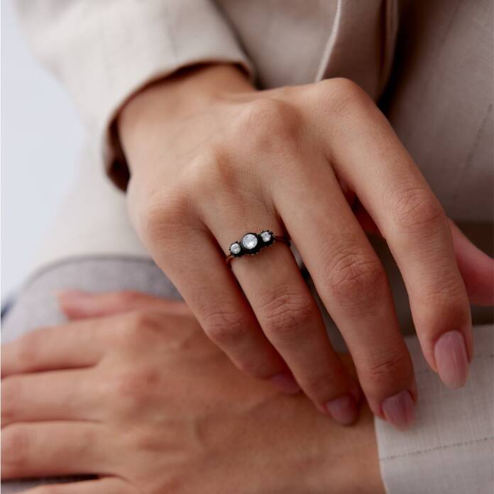 0.50 Ct Elmas Trio Yüzük - 1