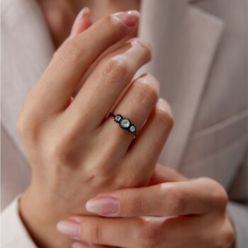 0.50 Ct Elmas Trio Yüzük - Özkonak (1)