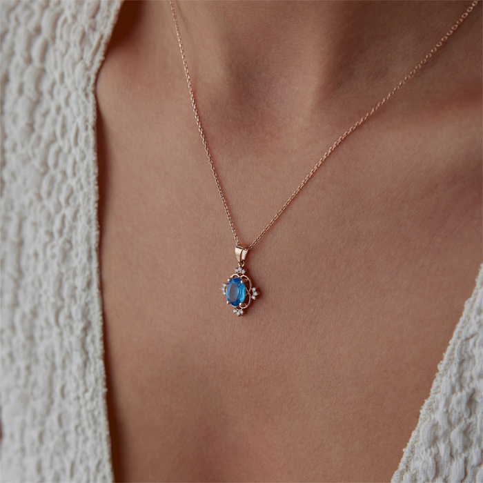 0.50 Karat Pırlanta Aqua Kolye - Gökhan Bera (1)