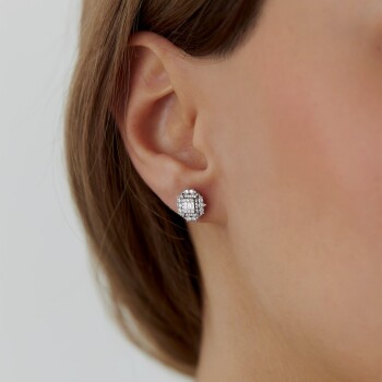 0.51 Ct Pırlanta Che Baget Küpe - Siempre