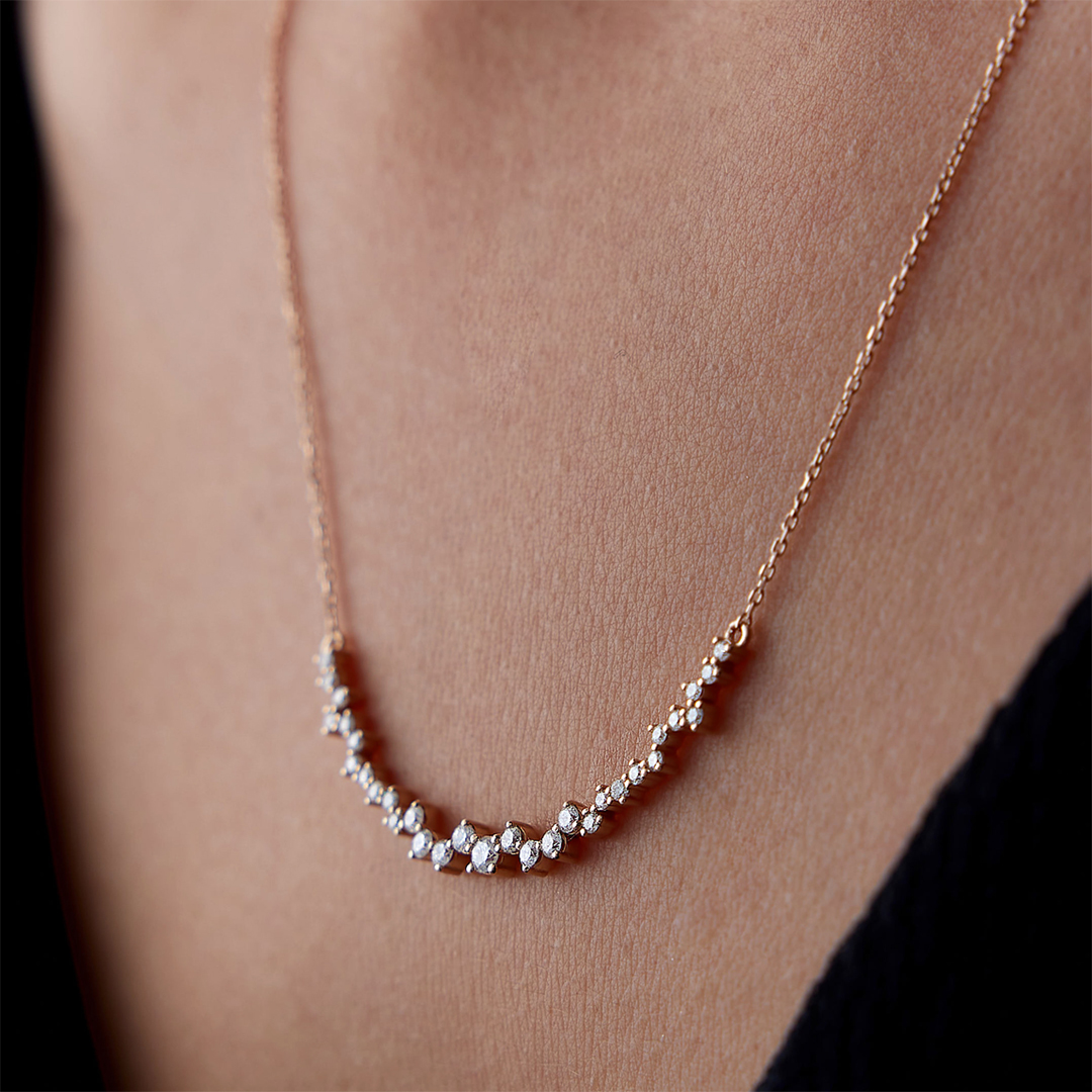 0.52 Karat Pırlanta Queen Kolye - 4