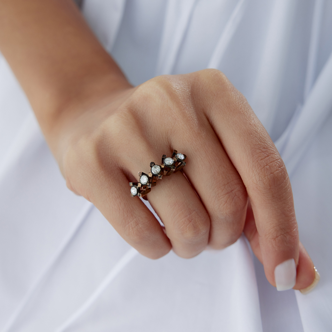 0.53 Ct Elmas Beştaş Pırlanta Yüzük - 1