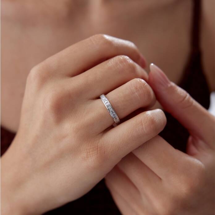 0.56 Ct Pırlanta Bagetli Tamtur Yüzük - 1