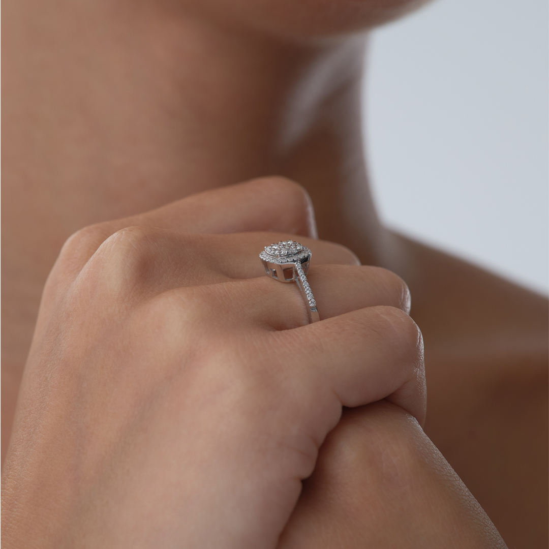 0.56 ct Princess Pırlanta Yüzük - 3