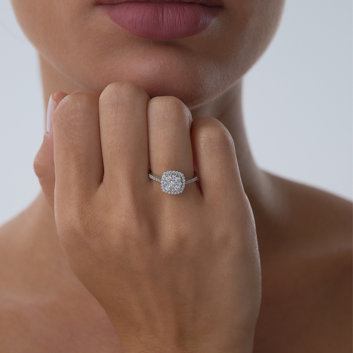 0.56 ct Princess Pırlanta Yüzük - Siempre (1)