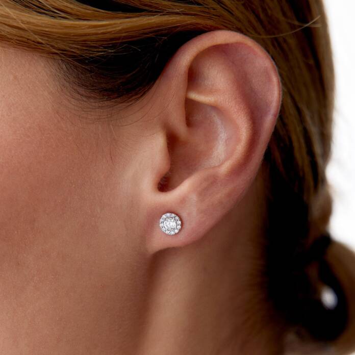 0.58 Ct Pırlanta Tia Küpe - 1