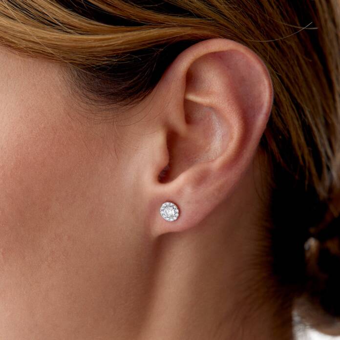 0.58 Ct Pırlanta Tia Küpe - 2