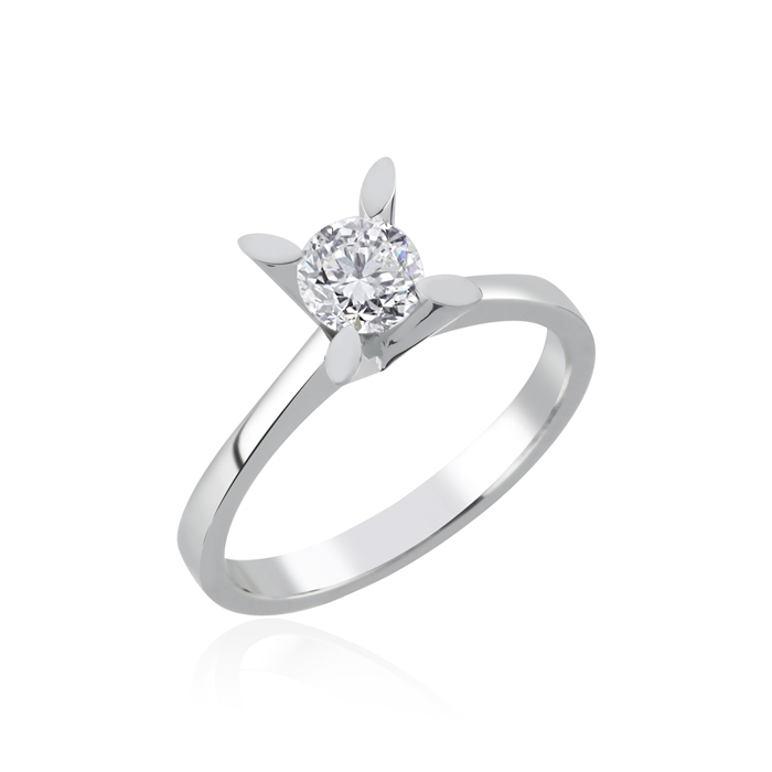 0.70 Ct HRD Sertifikalı Pırlanta Badem Tırnak Yüzük - Siempre