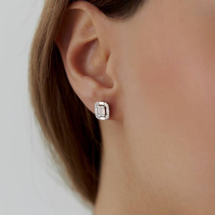 0.60 Ct Pırlanta Lia Baget Küpe - 1