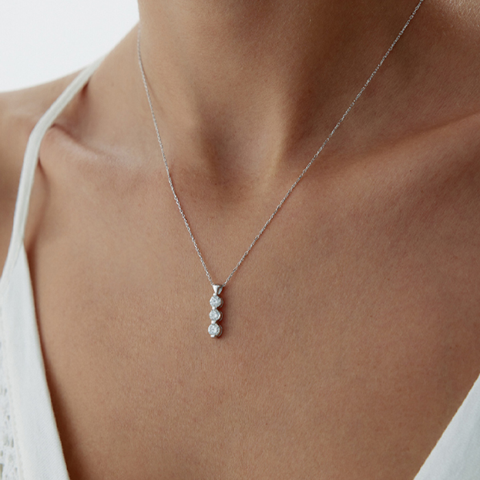 0.60 Karat Trio Pırlanta Kolye - Özkonak (1)