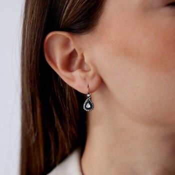 0.64 Ct Elmas Damla Küpe - Özkonak