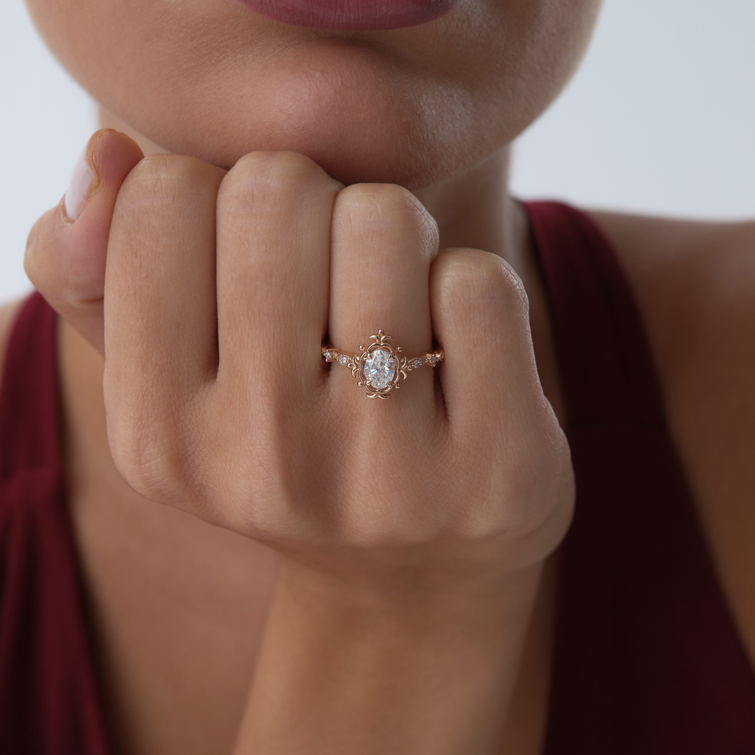 0.66 ct Old Money Vintage Yüzük - 1