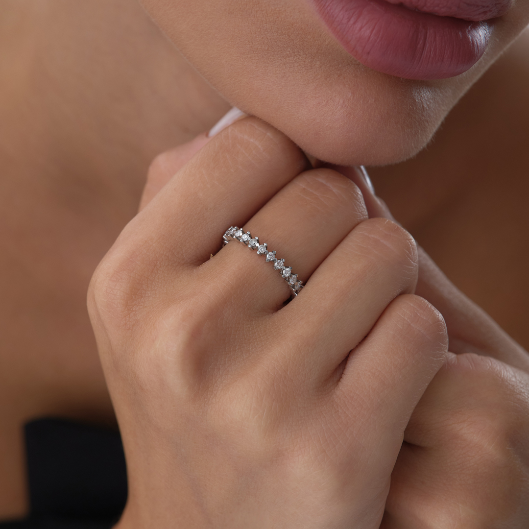 0.66 ct Taş Seli Tamtur Pırlanta Yüzük - 3