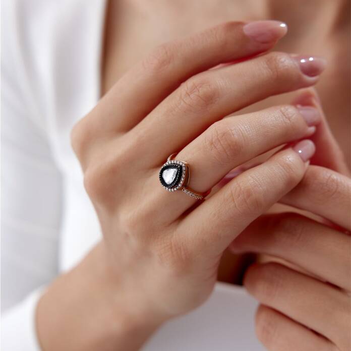 0.70 Ct Elmas Damla Yüzük - 2