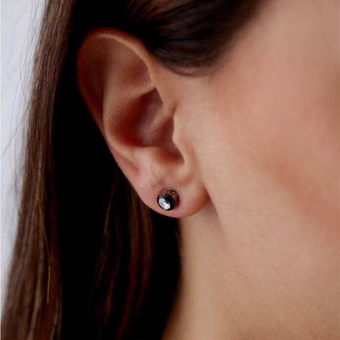 0.70 Ct Elmas Tektaş Yuvarlak Küpe - 2