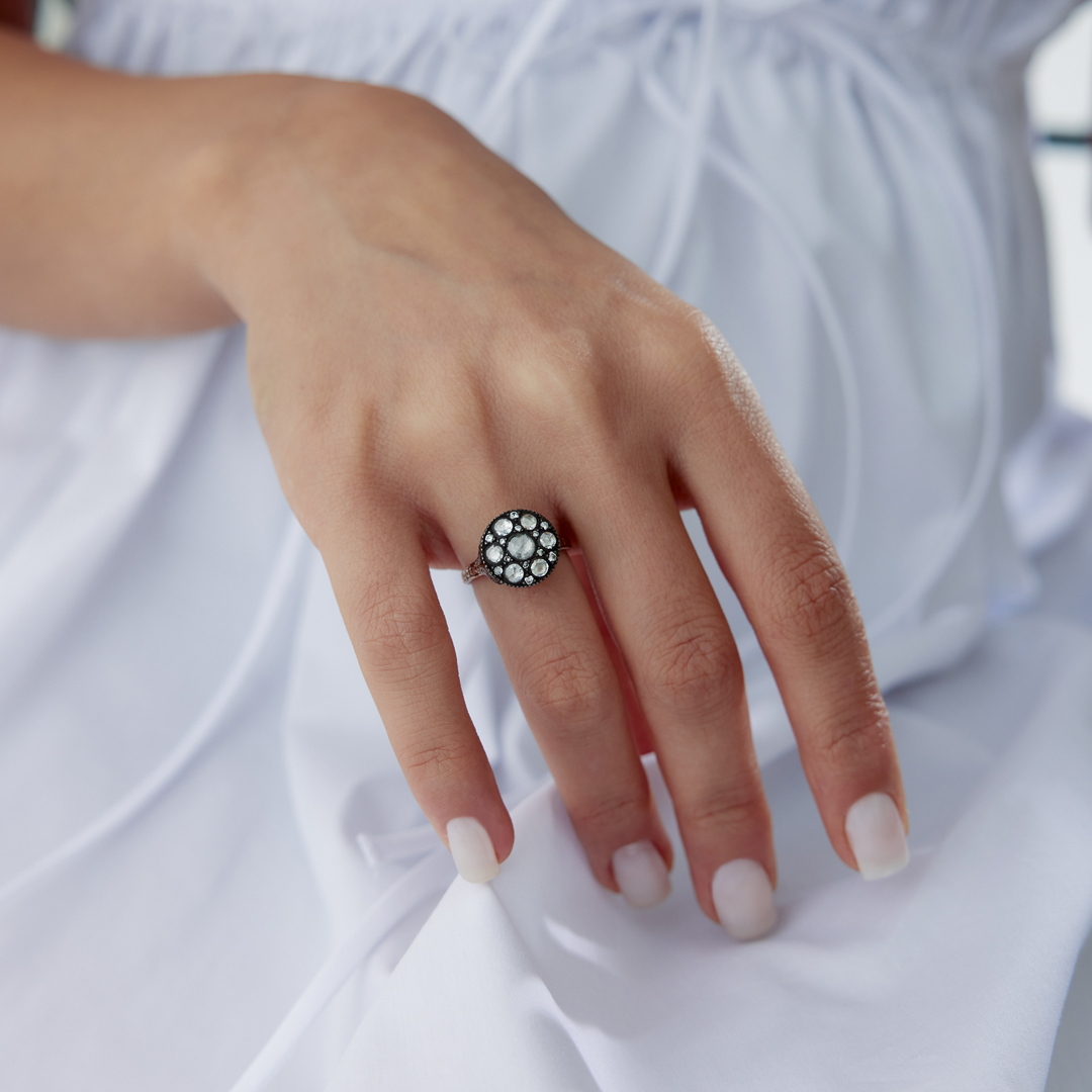 0.75 Ct Elmas Mozaik Yüzük - 1