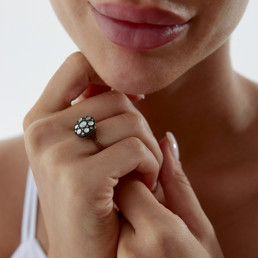 0.75 Ct Elmas Mozaik Yüzük - 2