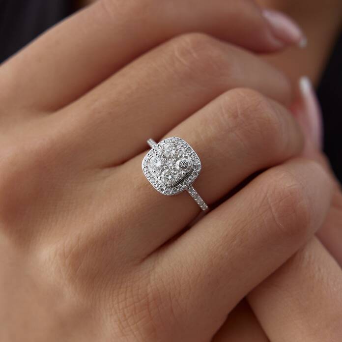 0.78 Ct Pırlanta Harmony Yüzük - 1