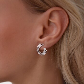 0.83 Ct Pırlanta Çelenk Küpe - Siempre