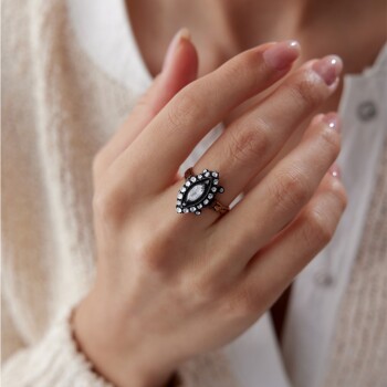 0.96 Ct Elmas Markiz Yüzük - Özkonak