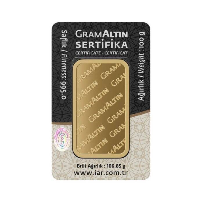 100 Gr 24 Ayar Külçe Altın - 2