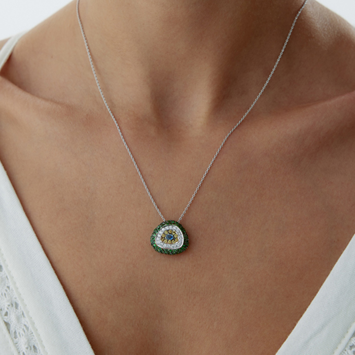 1.00 Karat Pırlanta Göz Kolye - Özkonak