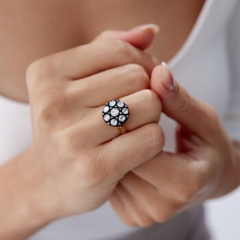 1.02 Ct Elmas Mozaik Yüzük - Özkonak