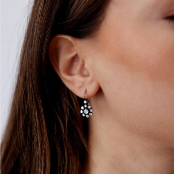 1.09 Ct Elmas Çiçek Küpe - Özkonak