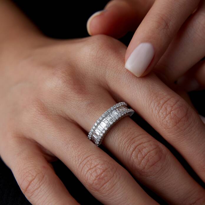 1.18 Ct Pırlanta Yarımtur Pua Tasarım Yüzük - 1