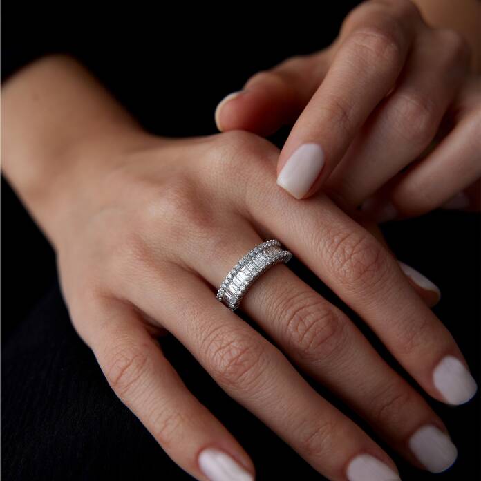 1.18 Ct Pırlanta Yarımtur Pua Tasarım Yüzük - 4