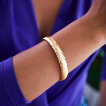 14 Ayar Altın Es Es Bilezik - Duman