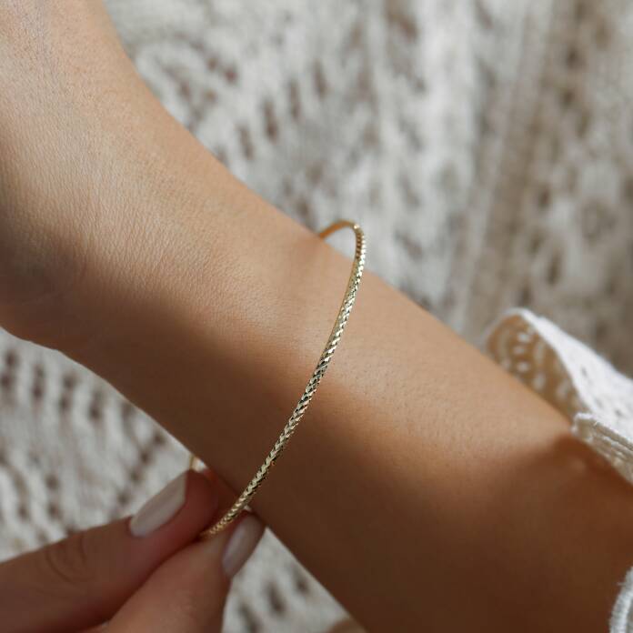 14 Ayar Altın Origami Ajda Bilezik - 1