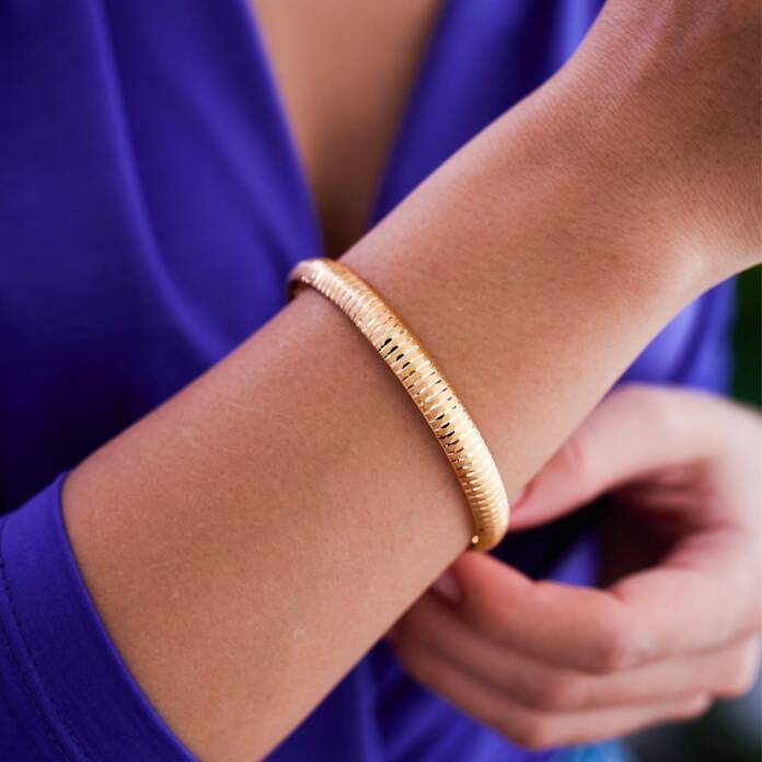 14 Ayar Altın Şerit Bilezik - 1