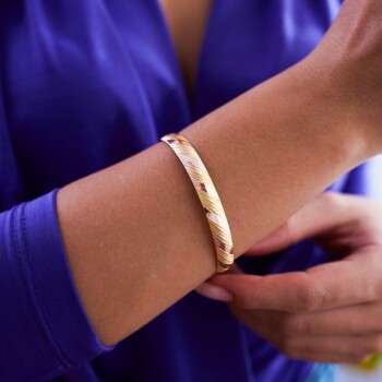 14 Ayar Es Çizgi Altın Bilezik - Duman