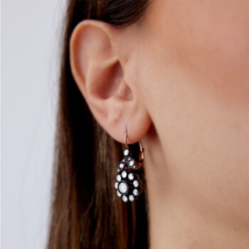 1.66 Ct Elmas Sallantılı Çiçek Küpe - Özkonak (1)