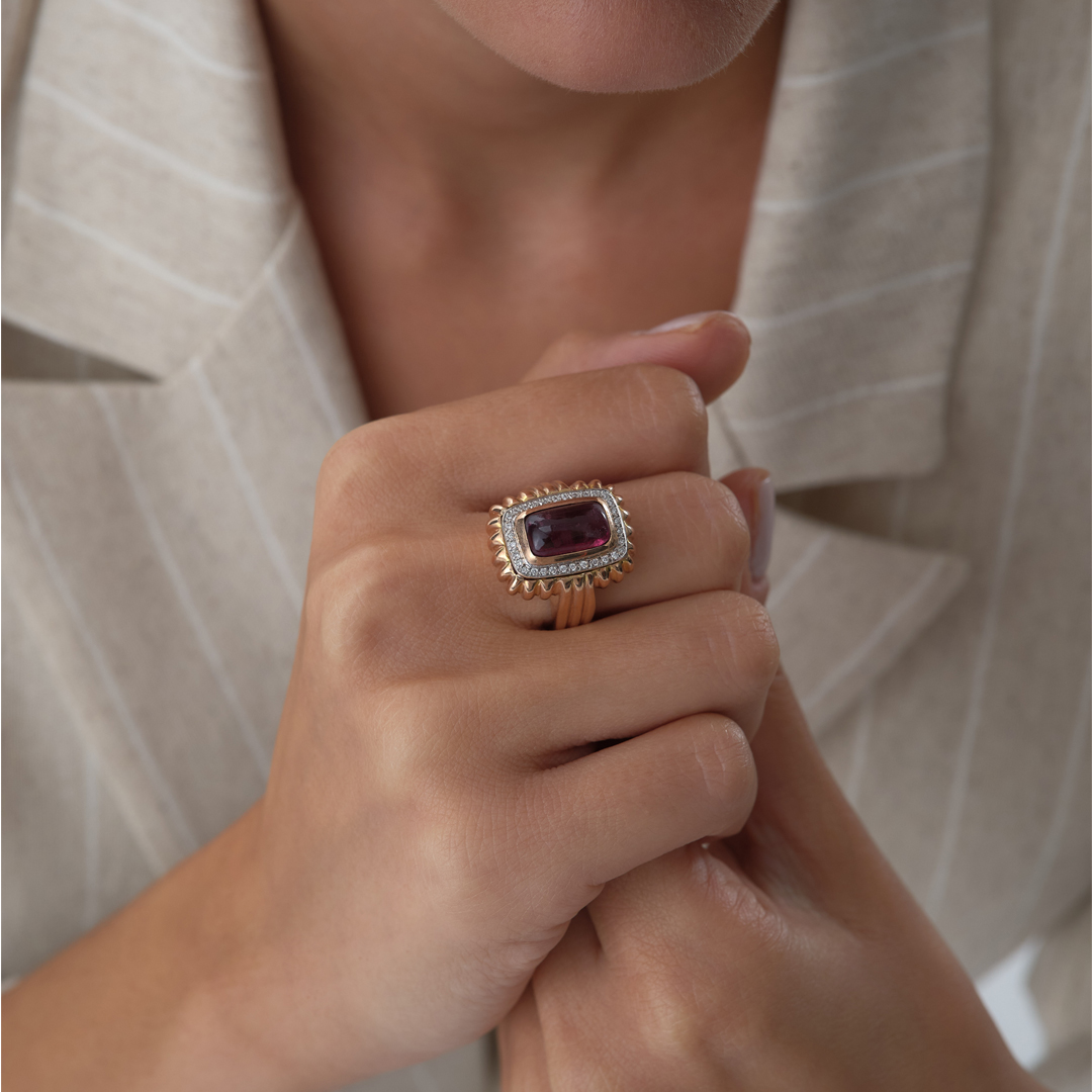 2.00 ct Baget Yakut Pırlanta Yüzük - 2